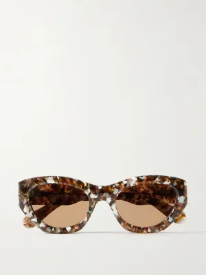 Gayia cat-eye tortoiseshell recycled-acetate sunglasses